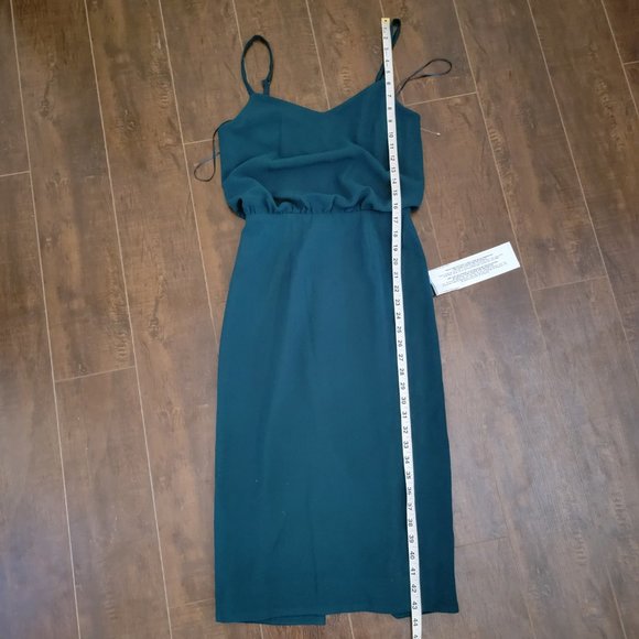 Dress The Population Alondra Dress Pencil Blouson Pine Women's XS MSRP $149 - Picture 7 of 9